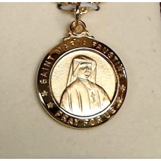 St Maria Faustina Gold Medal w/ chain